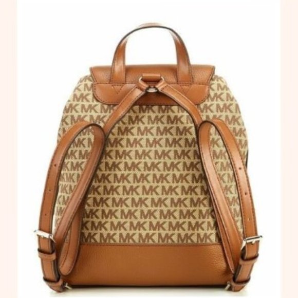 Michael Kors Raven Medium Brown/Ebony Signature and Leather Backpack main image 6